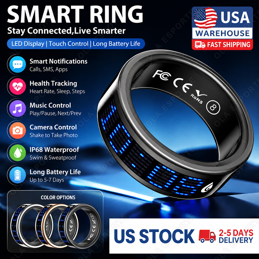 Smart Ring Step Calorie Fitness Monitor - Nuovo Anello Smart 2026 con Promemoria