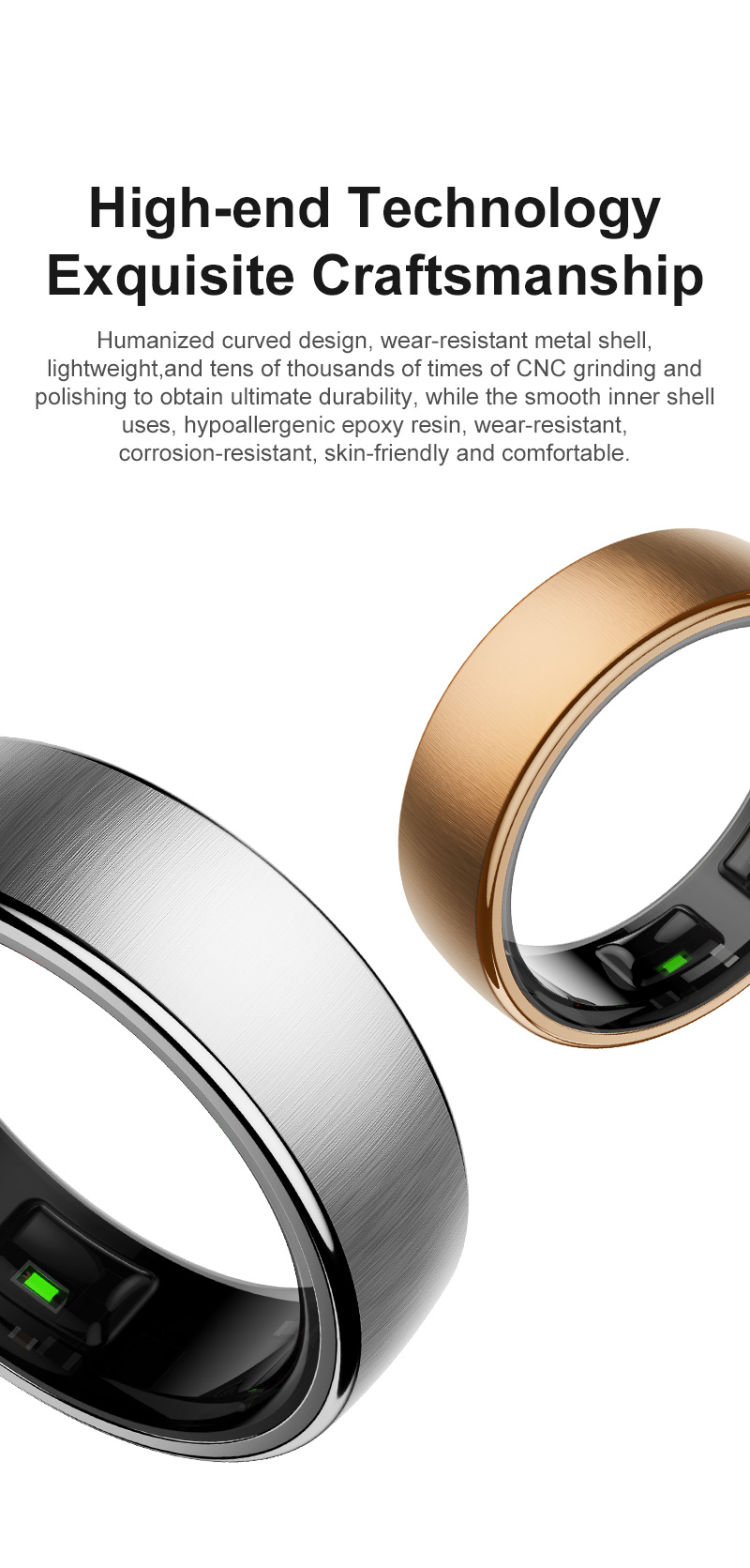2025 Uomo Donna Anello intelli - Smart Ring Blood Oxygen Temperature Sensor recensione e prezzo
