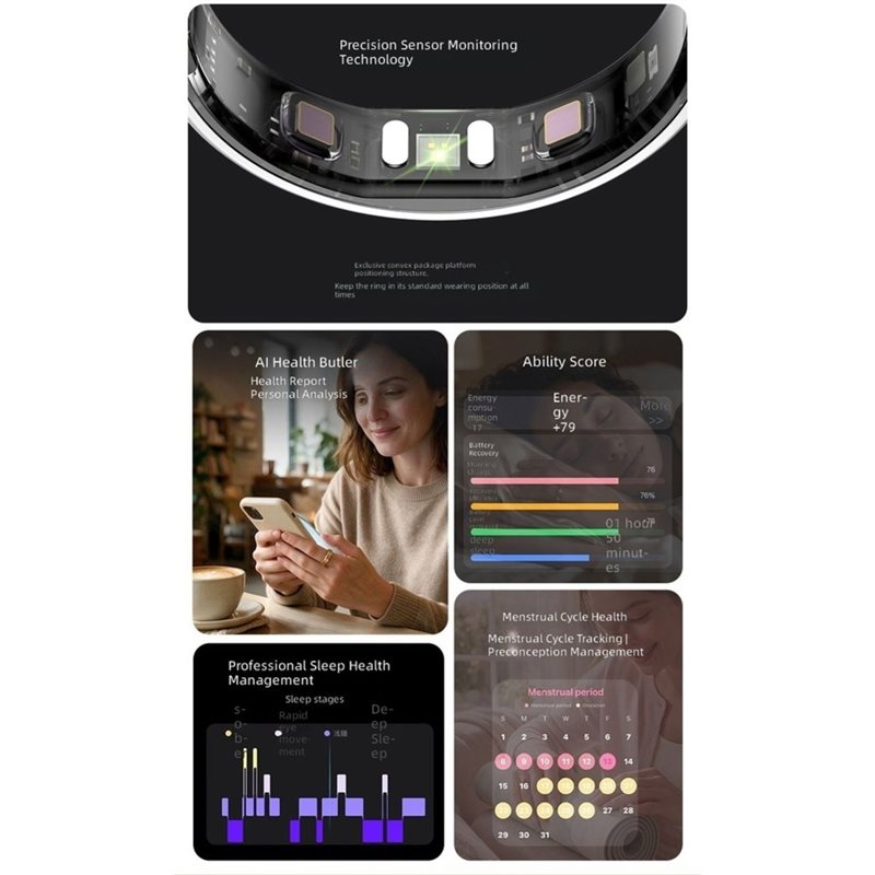 Y22A: anello intelligente, con - Smart Ring Health Tracker Heart Rate Sleep recensione e prezzo