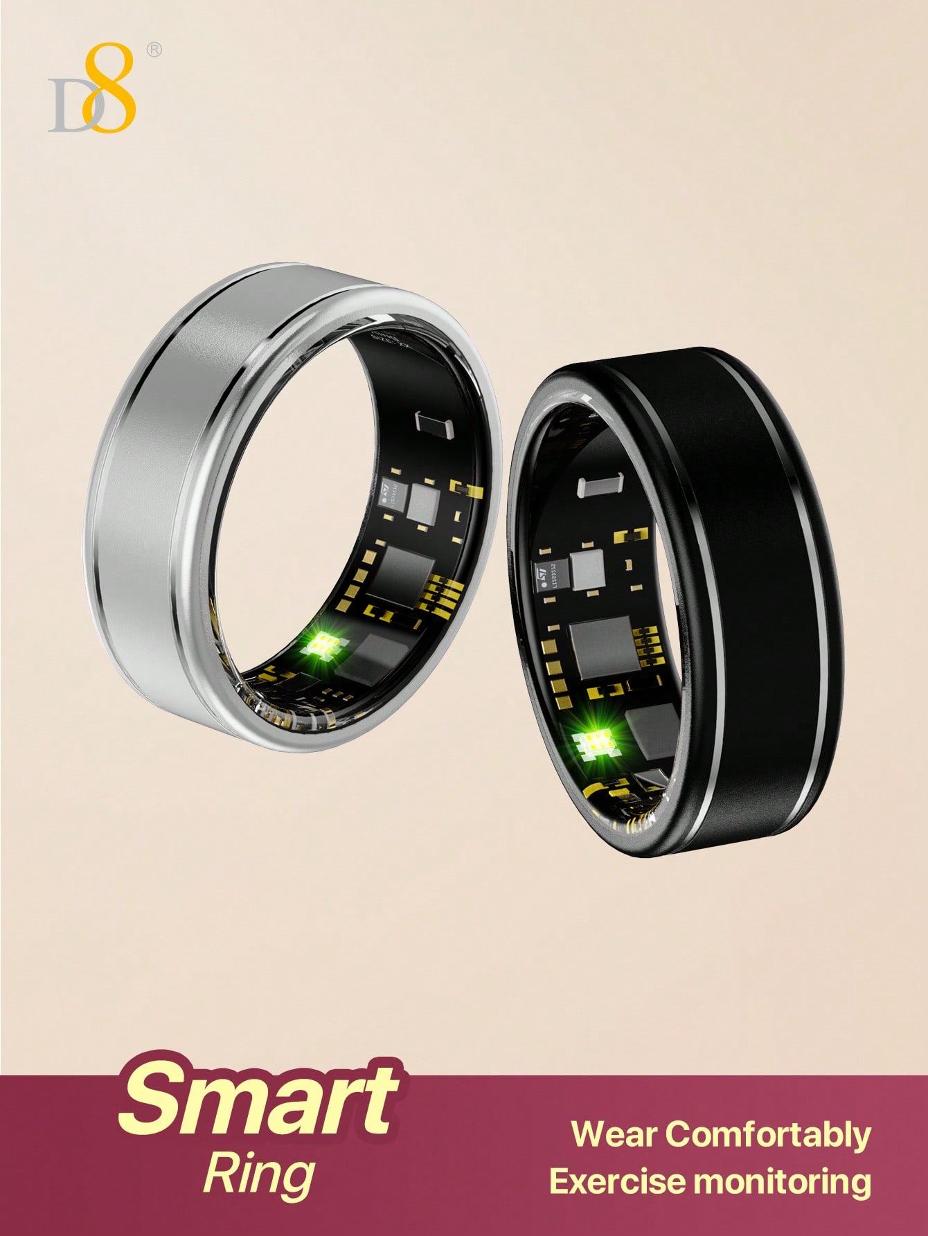 Anello Intelligente D8 Fitness - Smart Ring Step Calorie Fitness Monitor recensione e prezzo