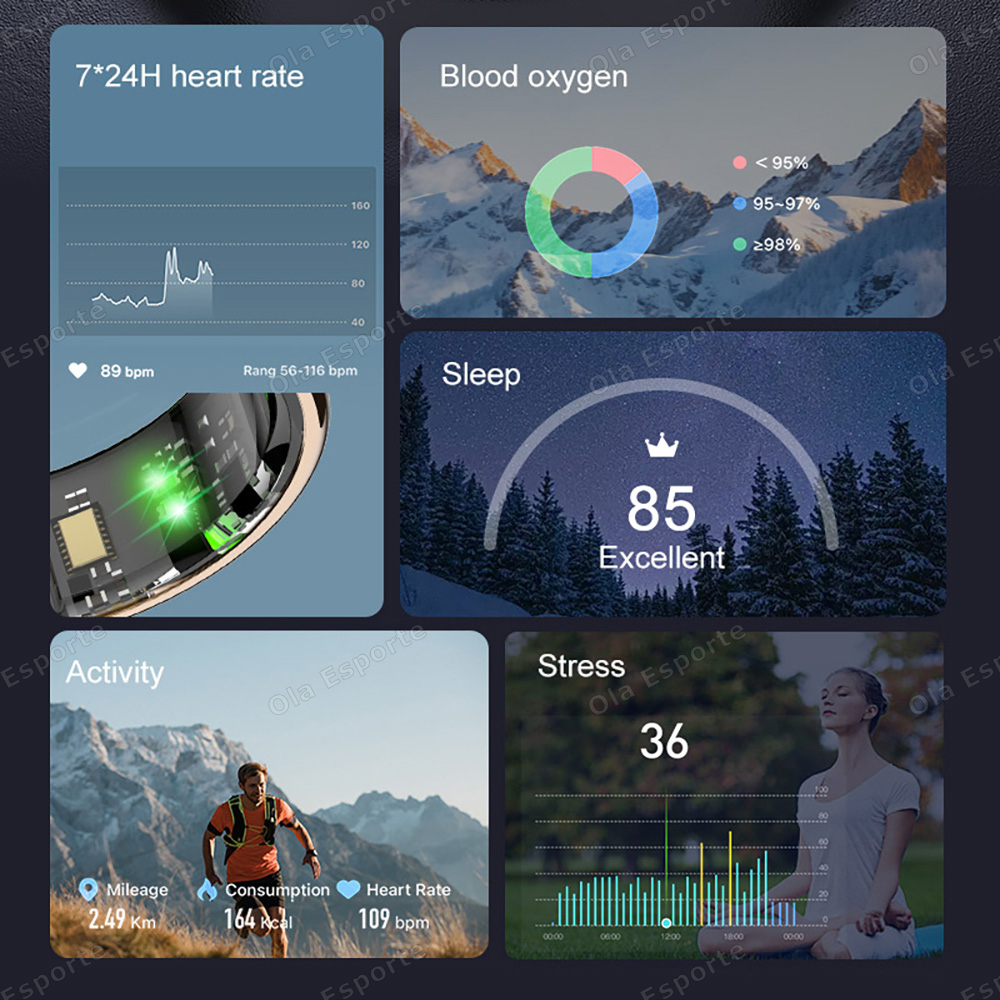 Nuovo Anello Intelligente con  - Smart Ring Health Tracker Heart Rate Sleep recensione e prezzo