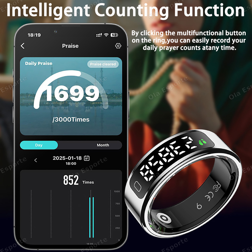 Nuovo Anello Intelligente con  - Smart Ring Health Tracker Heart Rate Sleep recensione e prezzo