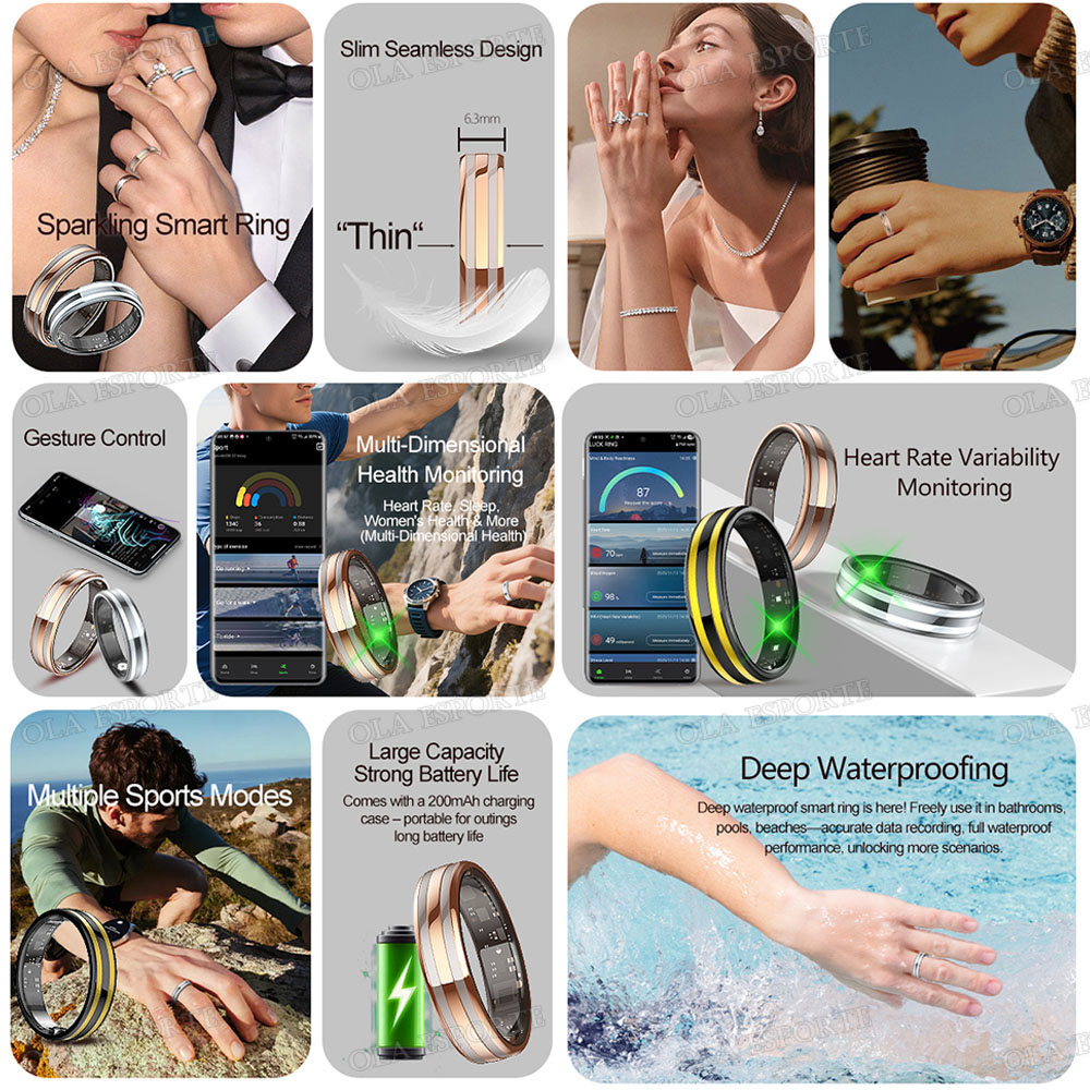 Nuovo Anello Intelligente R12  - Smart Ring Health Tracker Heart Rate Sleep recensione e prezzo